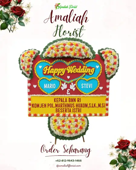 Papan Bunga Pernikahan Pondok Rajeg Cibinong